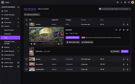 twitch my clips|Managing your Clips is getting even easier .